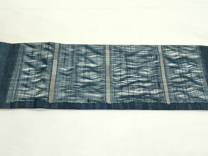 平和屋着物＊夏物　九寸名古屋帯　紬地　櫛織　露芝文　正絹　逸品　未使用　CABK6820rv