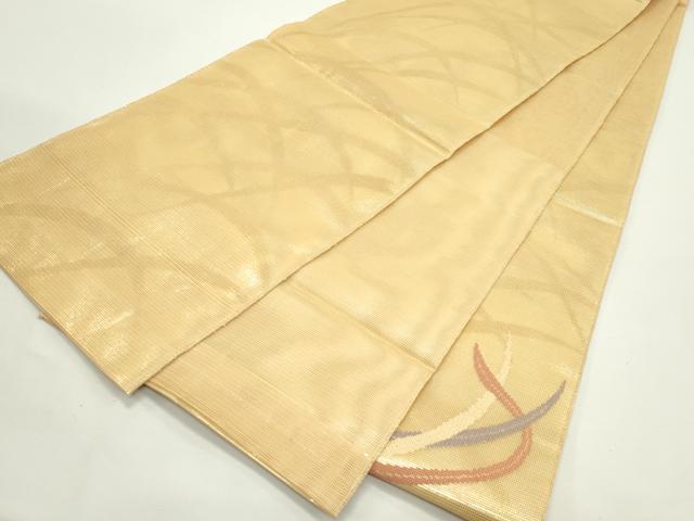 平和屋着物＊夏物　太鼓柄袋帯　露芝文　金糸　正絹　逸品　CABK6822rv