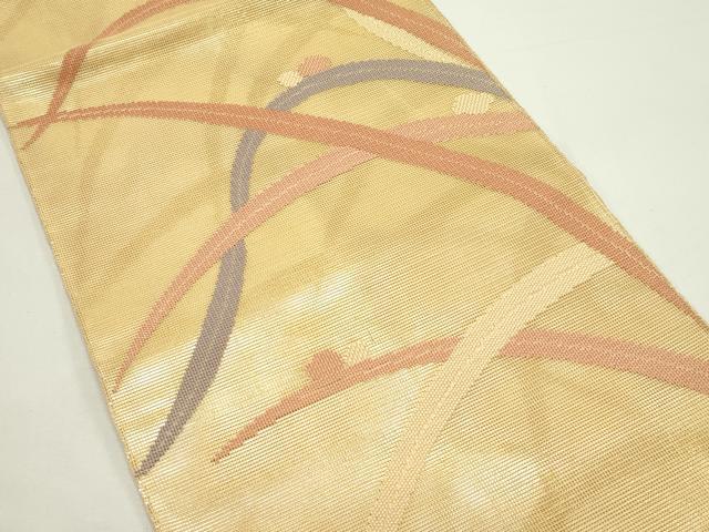 平和屋着物＊夏物　太鼓柄袋帯　露芝文　金糸　正絹　逸品　CABK6822rv