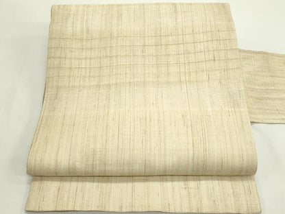 平和屋着物＊夏物　九寸名古屋帯　横段文　麻　逸品　CABK6833rv