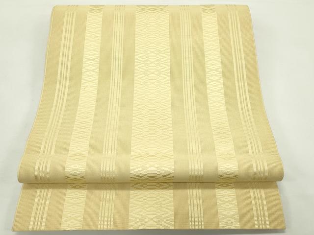 平和屋着物＊夏物　本場筑前博多織　八寸名古屋帯　紗献上　蜂蜜色　正絹　逸品　CABK6848rv