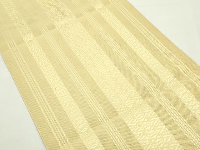 平和屋着物＊夏物　本場筑前博多織　八寸名古屋帯　紗献上　蜂蜜色　正絹　逸品　CABK6848rv