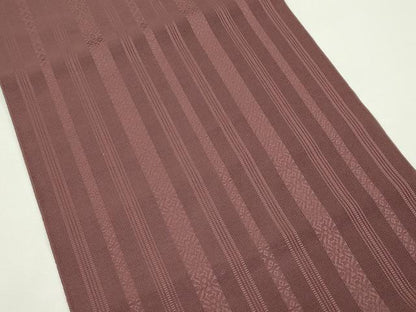 平和屋着物＊夏物　本場筑前博多織　八寸名古屋帯　紗献上　紫鳶色　三越扱い　正絹　逸品　CABK6849rv