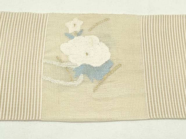 平和屋着物＊夏物　八寸名古屋帯　絽綴れ　流水花文　金銀糸　正絹　逸品　CABK6853rv