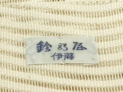 平和屋着物＊夏物　八寸名古屋帯　絽綴れ　よろけ縞　肌色　鈴乃屋扱い　正絹　逸品　CABK6855rv