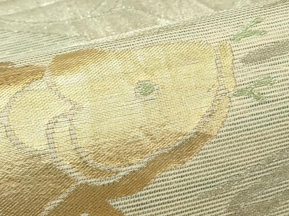平和屋着物＊夏物　六通柄袋帯　荒磯　金銀糸　正絹　逸品　CABK6857rv
