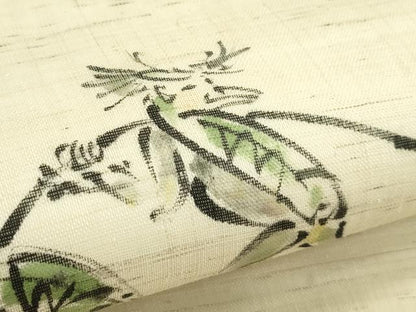 平和屋着物＊夏物　九寸名古屋帯　手描き　河童　麻　逸品　CABK6862rv