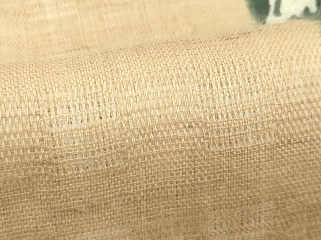 平和屋着物＊夏物　九寸名古屋帯　花倉織　菱文様　麻　逸品　CABK6865rv
