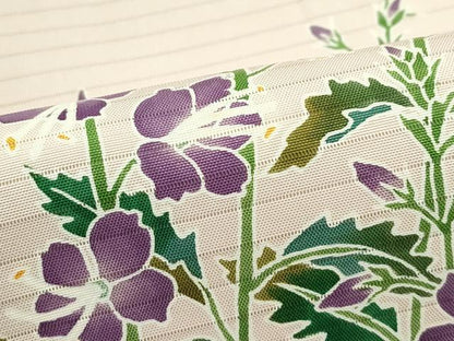 平和屋着物＊夏物　手描き友禅作　腰原淳策　絽塩瀬　九寸名古屋帯　草花文　正絹　逸品　CABK6868rv