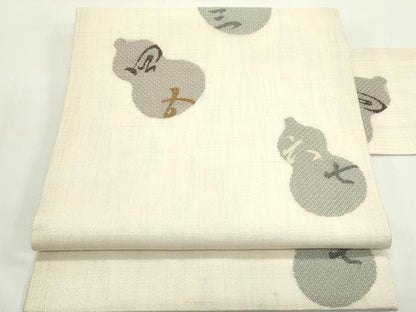 平和屋着物＊夏物　九寸名古屋帯　瓢箪　正絹　逸品　CABK6891rv