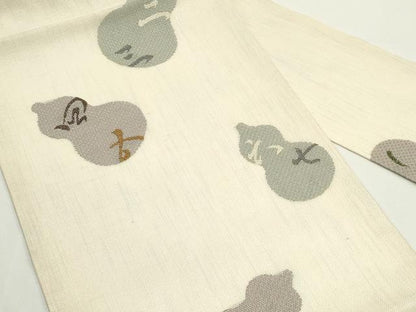 平和屋着物＊夏物　九寸名古屋帯　瓢箪　正絹　逸品　CABK6891rv