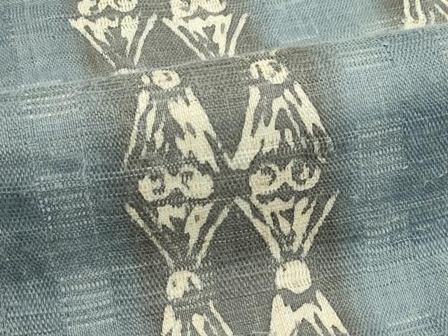 平和屋着物＊夏物　九寸名古屋帯　花倉織　菱間道　麻　逸品　CABK6894rv