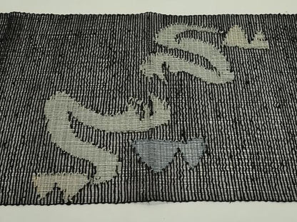 平和屋着物＊夏物　八寸名古屋帯　遠山流水文　黒地　正絹　逸品　CABK6901rv