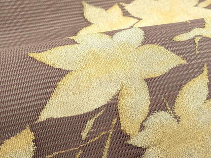平和屋着物＊夏物　つけ帯　絽綴れ　楓　金糸　正絹　逸品　CABK6906rv