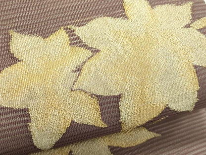 平和屋着物＊夏物　つけ帯　絽綴れ　楓　金糸　正絹　逸品　CABK6906rv