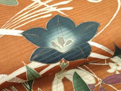 平和屋着物＊夏物　絽塩瀬　つけ帯　草花文　金銀彩　正絹　逸品　CABK6909rv