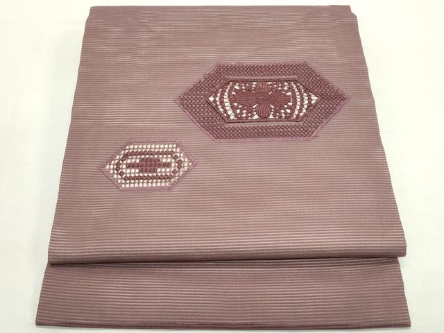 平和屋着物＊夏物　つけ帯　ドロンワーク　亀甲花文　正絹　逸品　CABK6910rv
