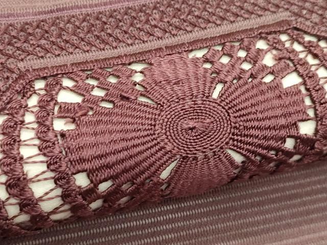 平和屋着物＊夏物　つけ帯　ドロンワーク　亀甲花文　正絹　逸品　CABK6910rv