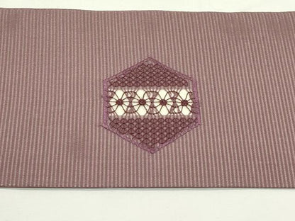 平和屋着物＊夏物　つけ帯　ドロンワーク　亀甲花文　正絹　逸品　CABK6910rv