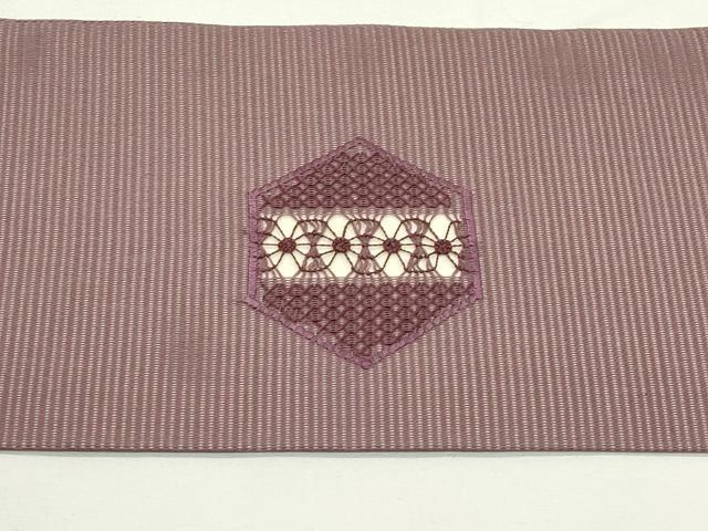 平和屋着物＊夏物　つけ帯　ドロンワーク　亀甲花文　正絹　逸品　CABK6910rv