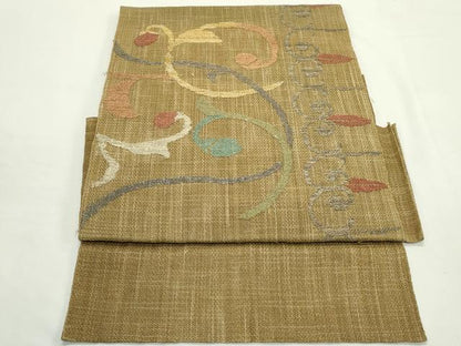 平和屋着物＊夏物　つけ帯　唐草文　正絹　逸品　CABK6913rv