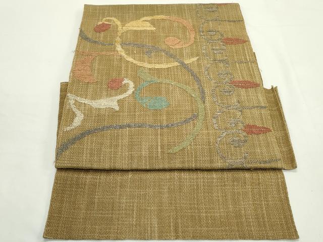 平和屋着物＊夏物　つけ帯　唐草文　正絹　逸品　CABK6913rv