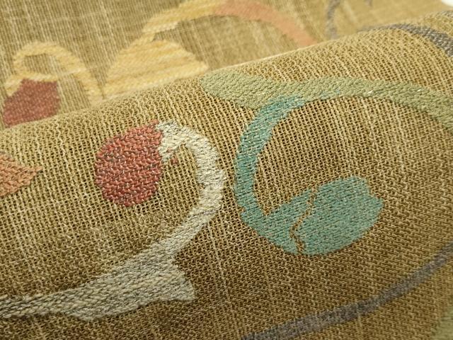 平和屋着物＊夏物　つけ帯　唐草文　正絹　逸品　CABK6913rv