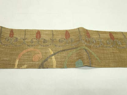 平和屋着物＊夏物　つけ帯　唐草文　正絹　逸品　CABK6913rv