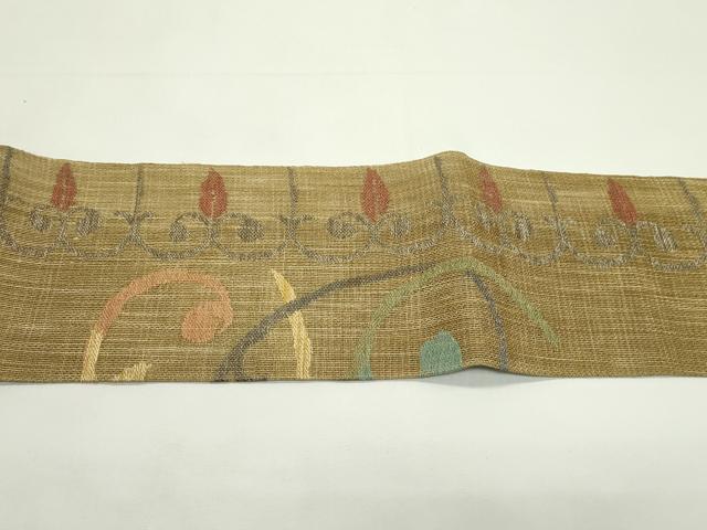 平和屋着物＊夏物　つけ帯　唐草文　正絹　逸品　CABK6913rv