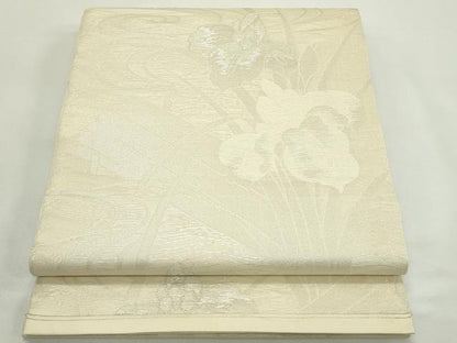 平和屋着物＊夏物　六通柄　本袋帯　杜若　銀糸　正絹　逸品　CABK6914rv