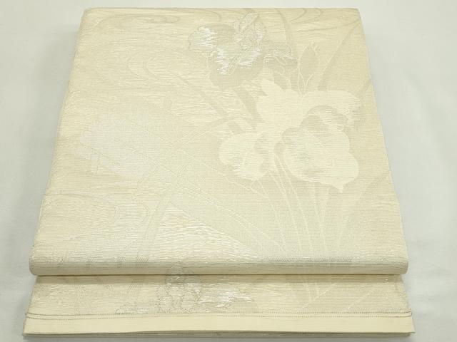 平和屋着物＊夏物　六通柄　本袋帯　杜若　銀糸　正絹　逸品　CABK6914rv
