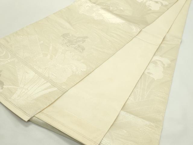 平和屋着物＊夏物　六通柄　本袋帯　杜若　銀糸　正絹　逸品　CABK6914rv