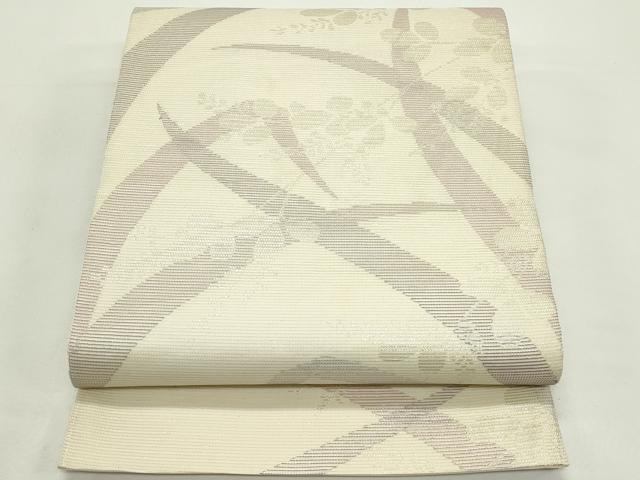 平和屋着物＊夏物　六通柄袋帯　萩　銀糸　正絹　逸品　CABK6916rv