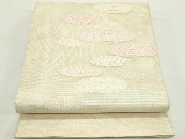 平和屋着物＊夏物　太鼓柄袋帯　光琳水　銀糸　正絹　逸品　CABK6917rv