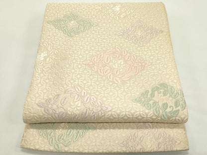 平和屋着物＊夏物　六通柄袋帯　唐織　花菱文　正絹　逸品　CABK6919rv