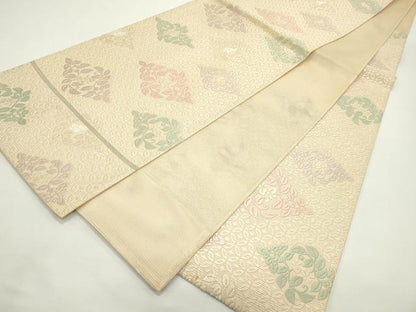 平和屋着物＊夏物　六通柄袋帯　唐織　花菱文　正絹　逸品　CABK6919rv