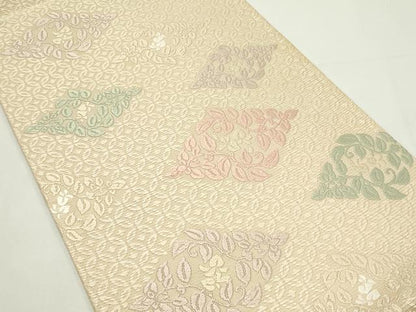 平和屋着物＊夏物　六通柄袋帯　唐織　花菱文　正絹　逸品　CABK6919rv