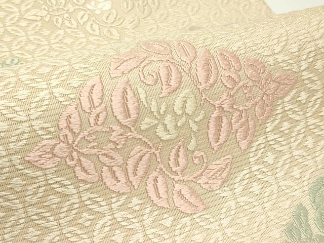 平和屋着物＊夏物　六通柄袋帯　唐織　花菱文　正絹　逸品　CABK6919rv