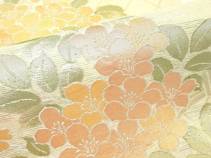 平和屋着物＊夏物　六通柄袋帯　籬草花文　金銀糸　正絹　逸品　CABK6921rv