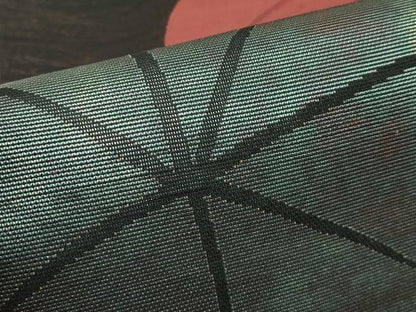 平和屋着物＊夏物　六通柄袋帯　楓　黒地　正絹　逸品　CABK6922rv