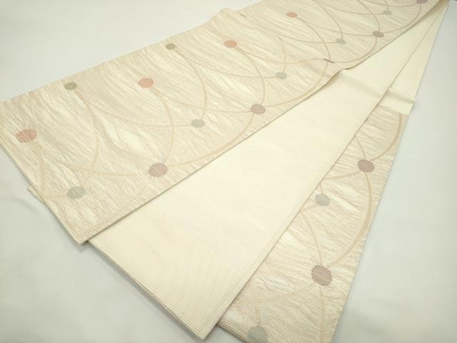 平和屋着物＊夏物　六通柄袋帯　抽象文　金糸　正絹　逸品　CABK6927rv