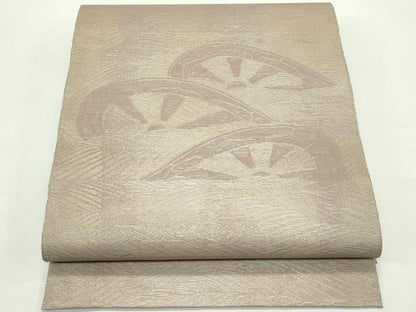 平和屋着物＊夏物　全通柄袋帯　立波片輪車文　金銀糸　正絹　逸品　CABK6931rv