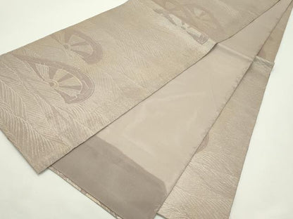 平和屋着物＊夏物　全通柄袋帯　立波片輪車文　金銀糸　正絹　逸品　CABK6931rv