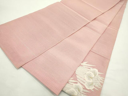 平和屋着物＊夏物　太鼓柄袋帯　絽綴れ　杜若　金銀糸　正絹　逸品　CABK6932rv