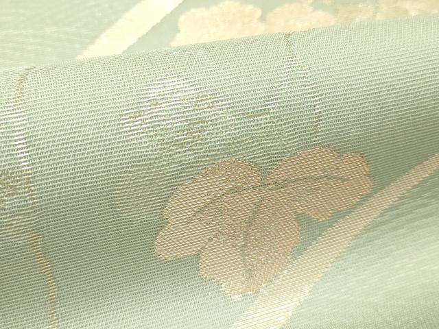 平和屋着物＊夏物　六通柄袋帯　蔦の葉文　金糸　正絹　逸品　CABK6934rv