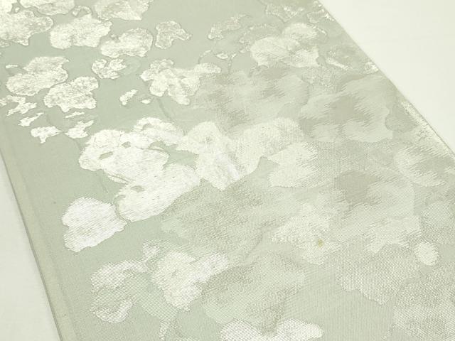 平和屋着物＊夏物　六通柄袋帯　蔦の葉文　銀糸　正絹　逸品　CABK6945rv