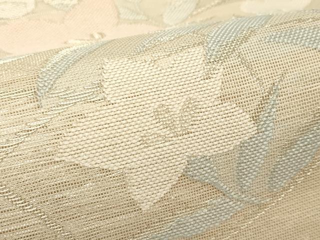 平和屋着物＊夏物　六通柄袋帯　桔梗萩丸文　金銀糸　正絹　逸品　未使用　CABK6947rv