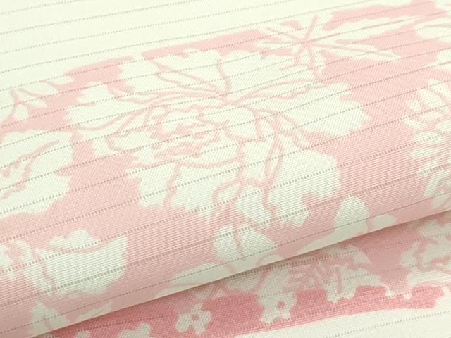 平和屋着物＊夏物　九寸名古屋帯　草花文　CABK6961rv