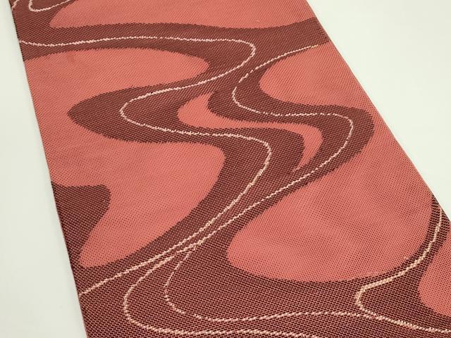 平和屋着物＊夏物　六通柄袋帯　流水文　正絹　逸品　未使用　CABK6963rv