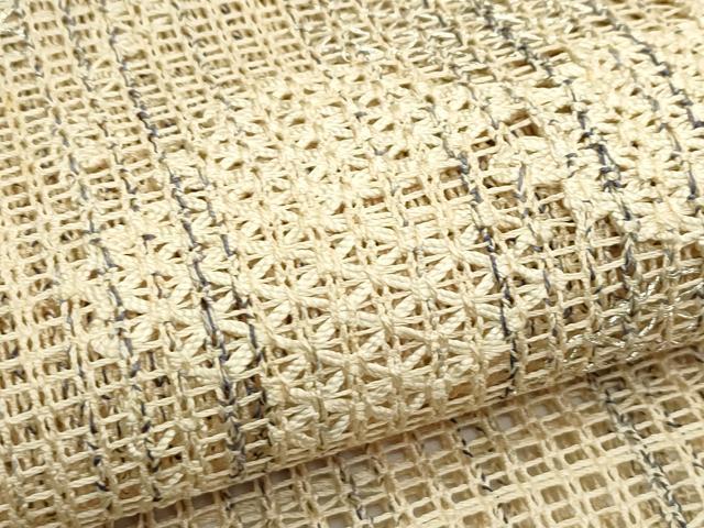 平和屋着物＊夏物　八寸名古屋帯　羅　正倉院花文　銀糸　正絹　逸品　CABK6974rv
